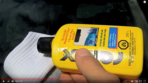 Apply RainX With A Dry Cloth To Your Clean Windshield